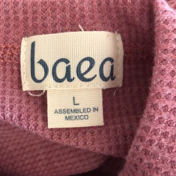 NEW Nordstrom Baea pink flare sleeve thermal top L - Picture 8 of 10